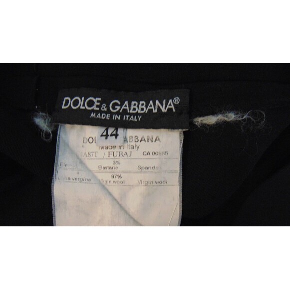 Dolce & Gabbana Solid Black A-line Skirt Womens Size 44 Luxury Career Y2k Vtg 6 - Picture 7 of 7